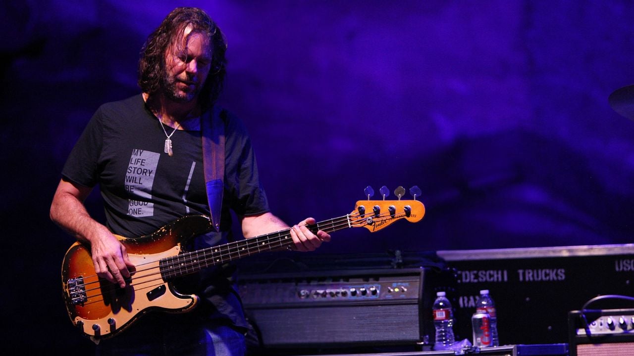 Tim Lefebvre of The Tedeschi Trucks Band performs at Red Rocks Amphitheatre on July 25, 2014 in Denver, Colorado.
