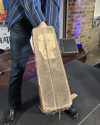 George Harrison's Futurama guitar case &ndash; complete with Hamburg sticker