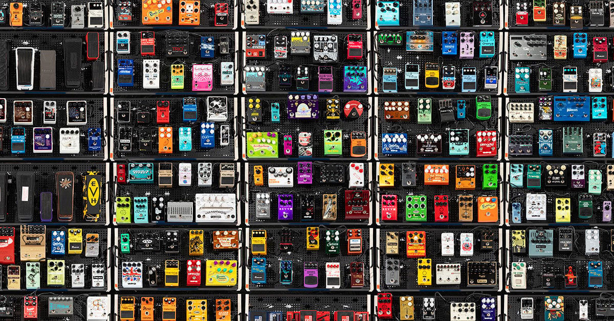 Sweetwater's largest pedalboard attempt