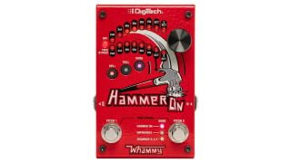 A Digitech HammerOn pitch shifter pedal