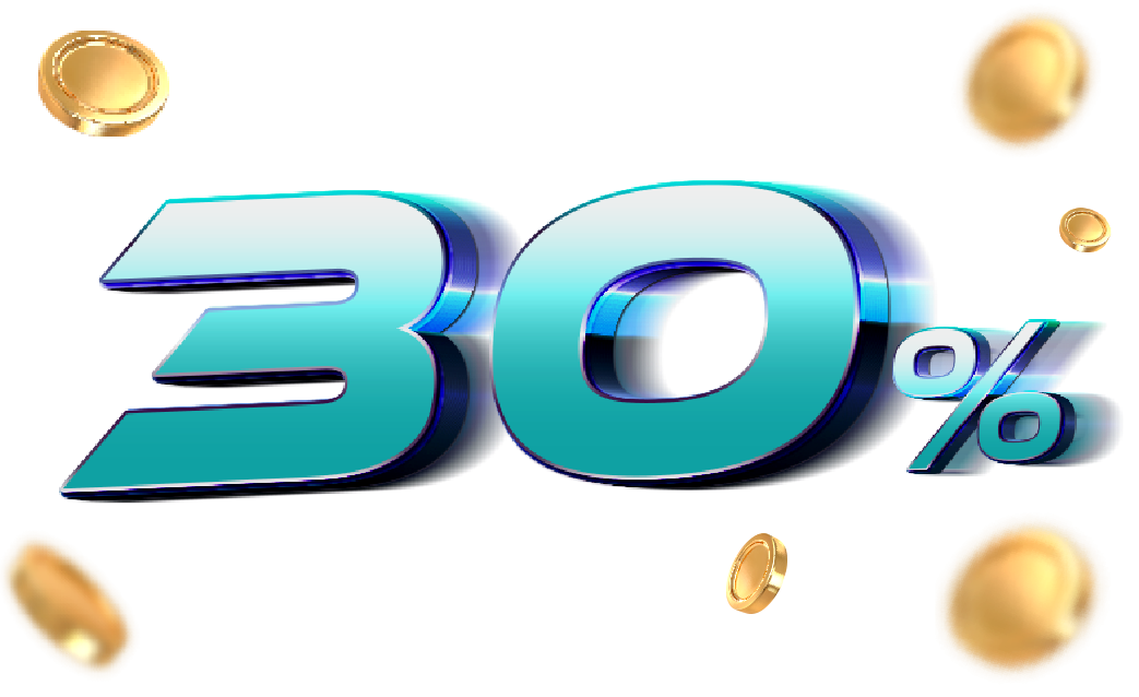 30% bonus offer for online trading platform.