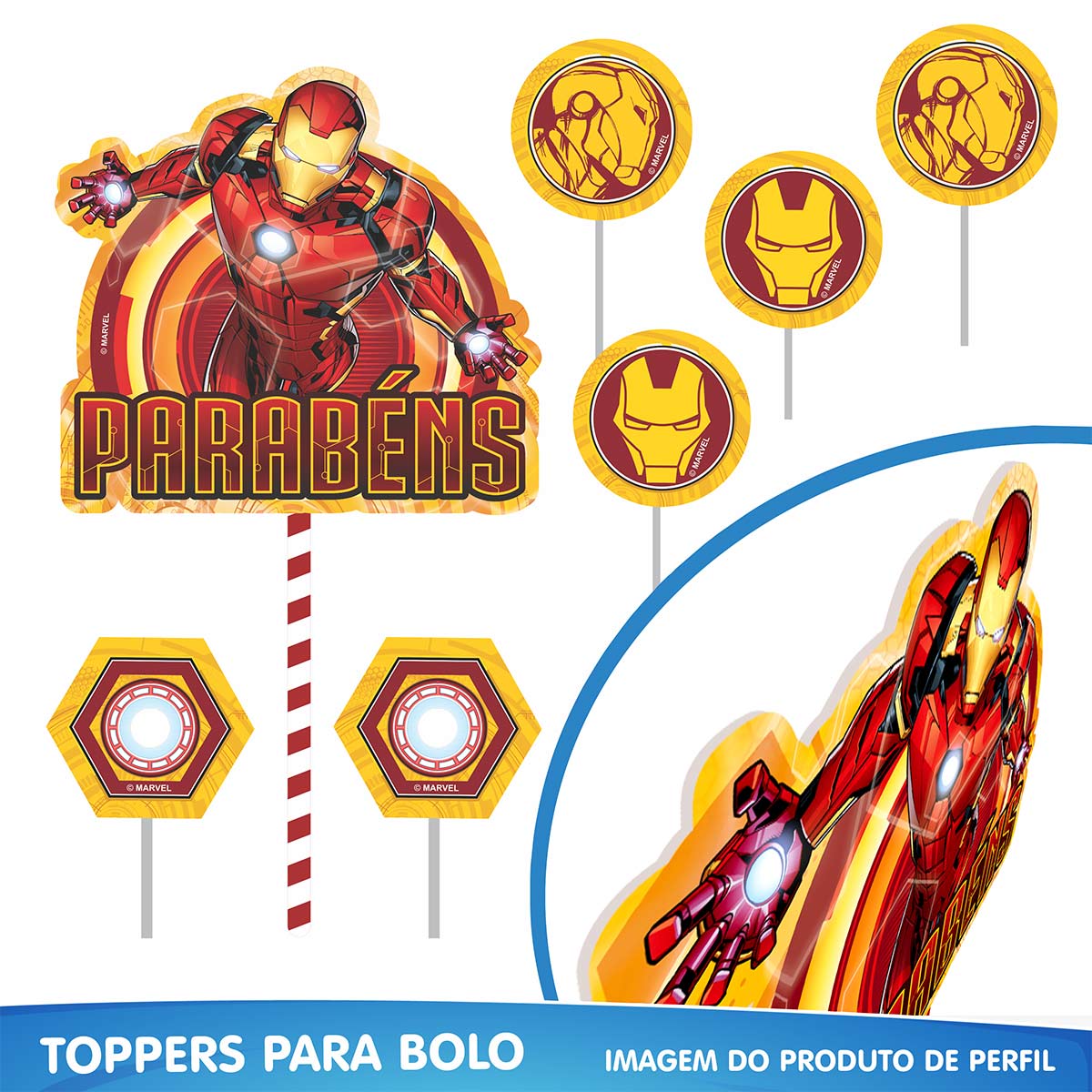 decoração de aniversário do homem de ferro simples
