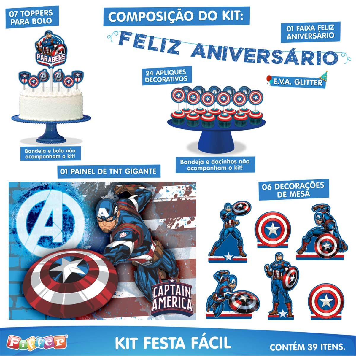 Festa Capitão América - Kit Completo - Imagem 2