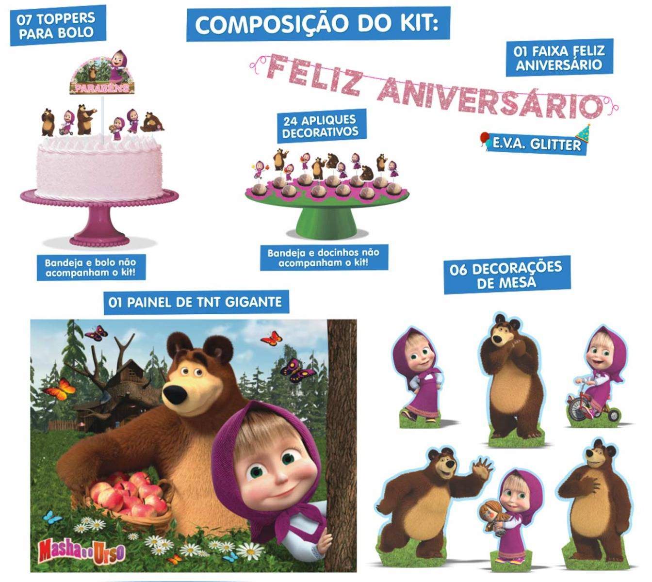 Kit Festa Masha e Urso - Imagem 3