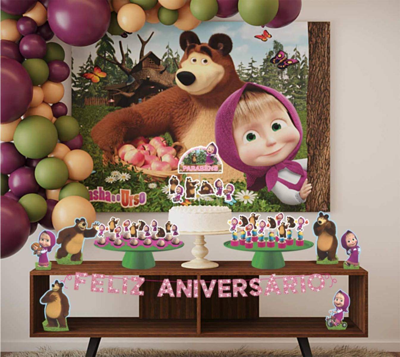 Kit Festa Masha e Urso