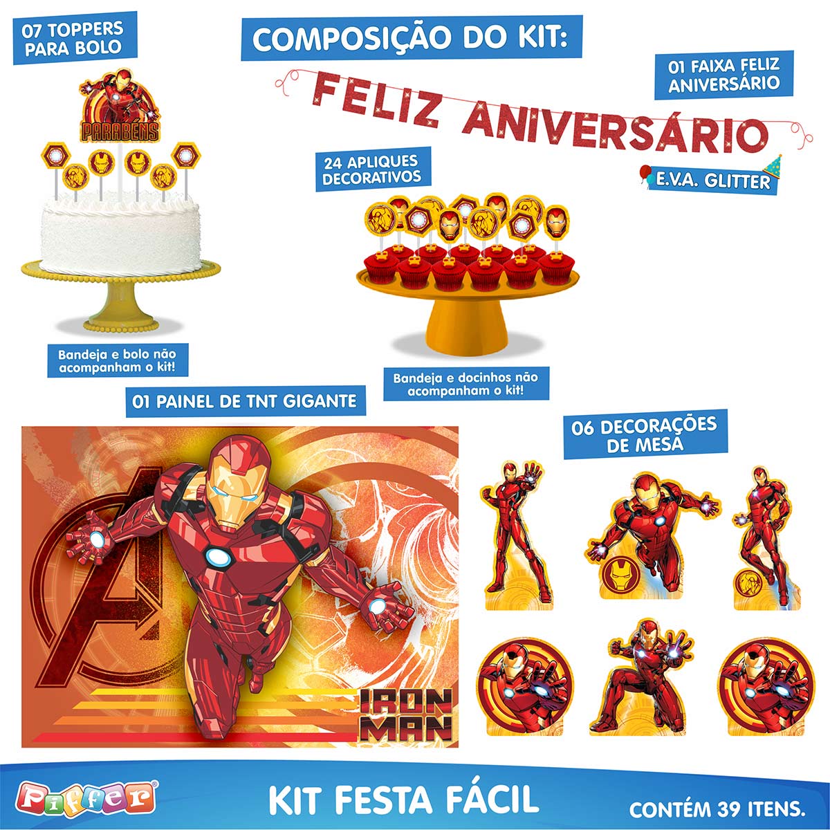 decoração do homem de ferro