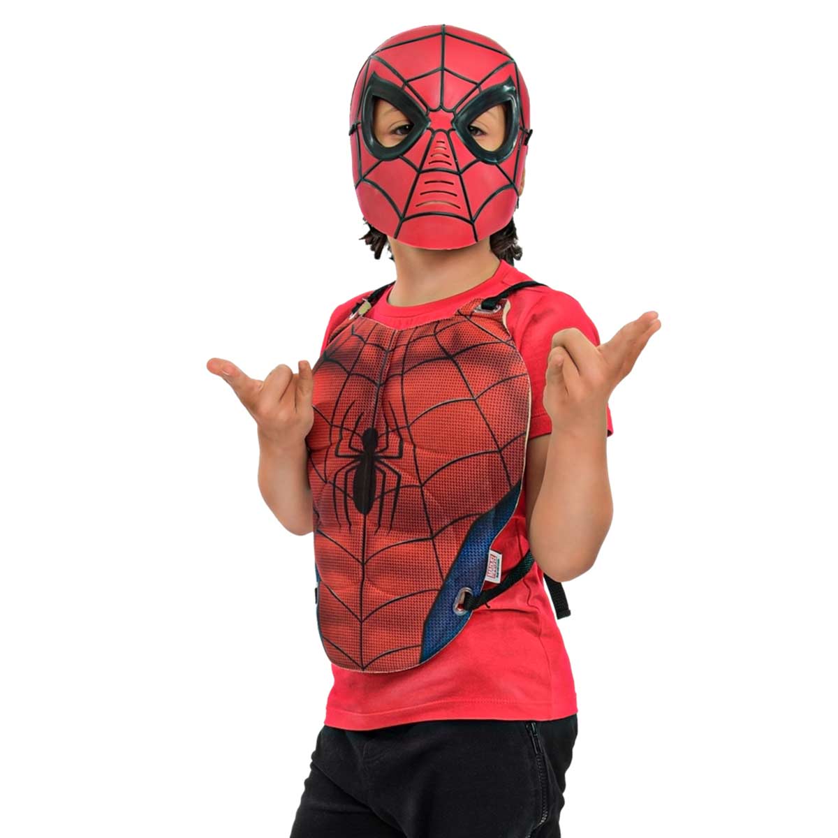 Fantasia Homem Aranha Kit Máscara e Peitoral - Tamanho Único