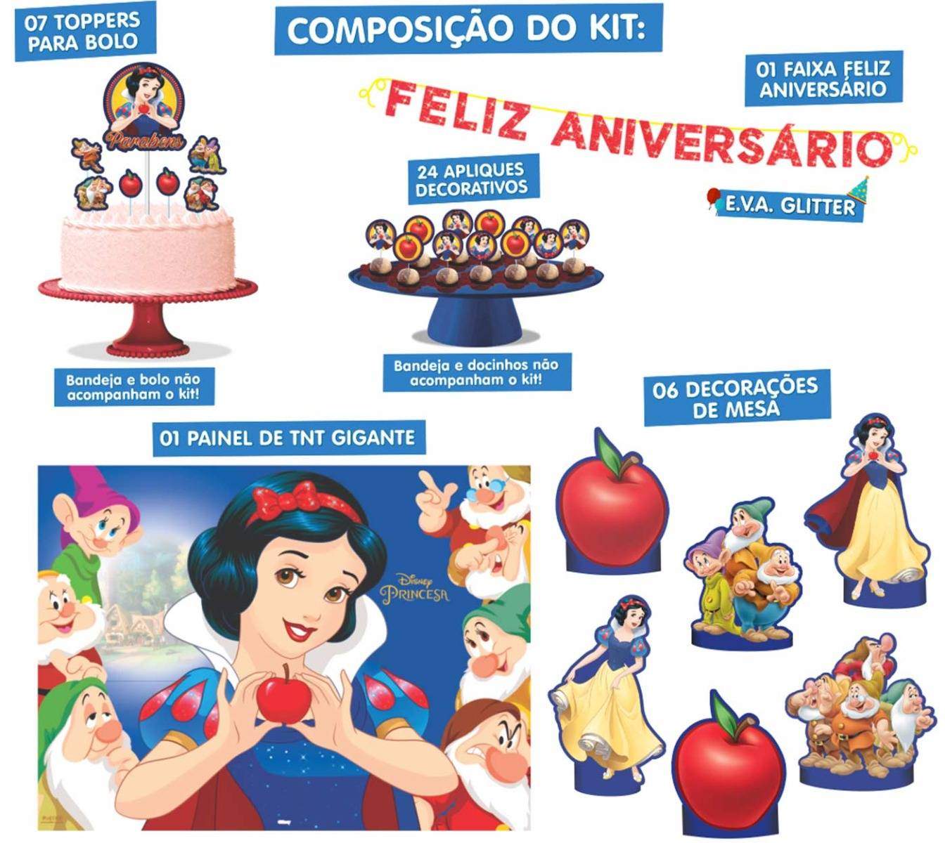 Kit Festa Branca de Neve Infantil - Imagem 2