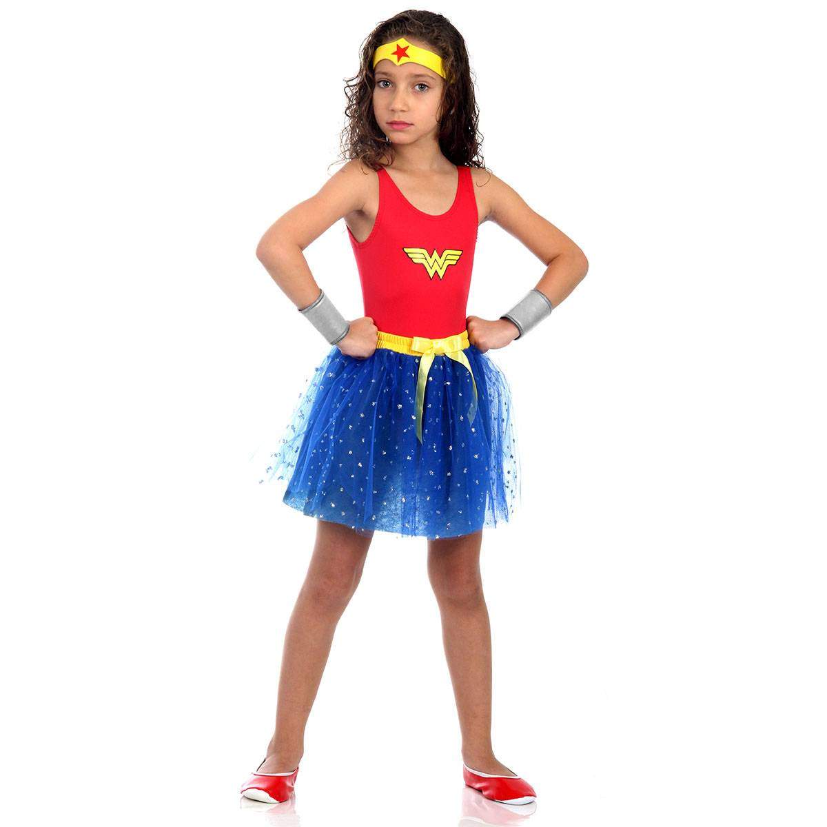 Vestido Infantil Mulher Maravilha