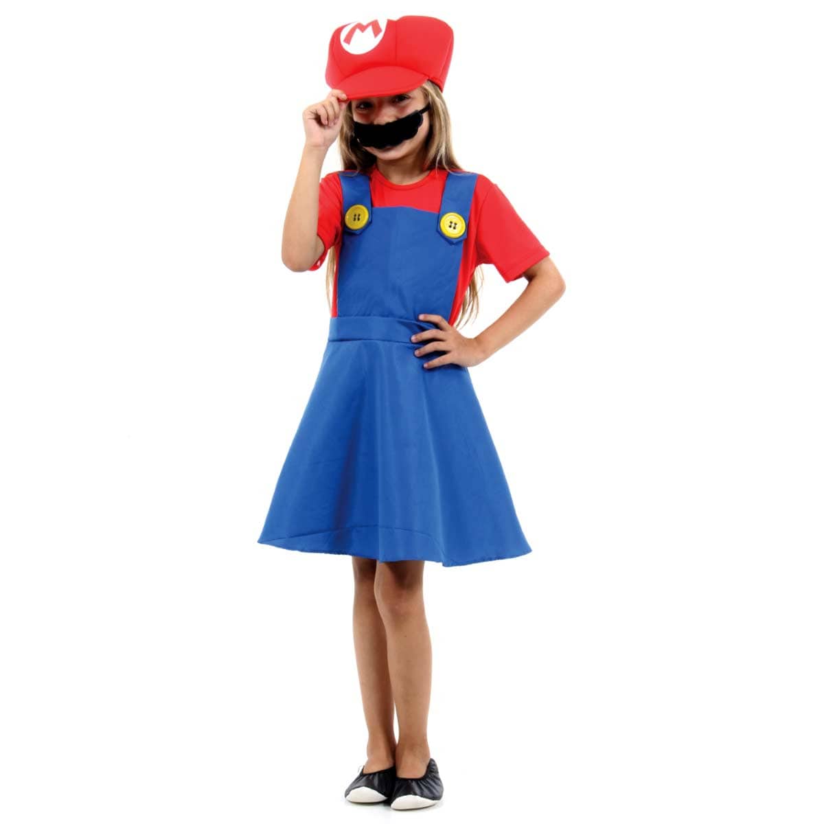Fantasia Mario Feminina Infantil