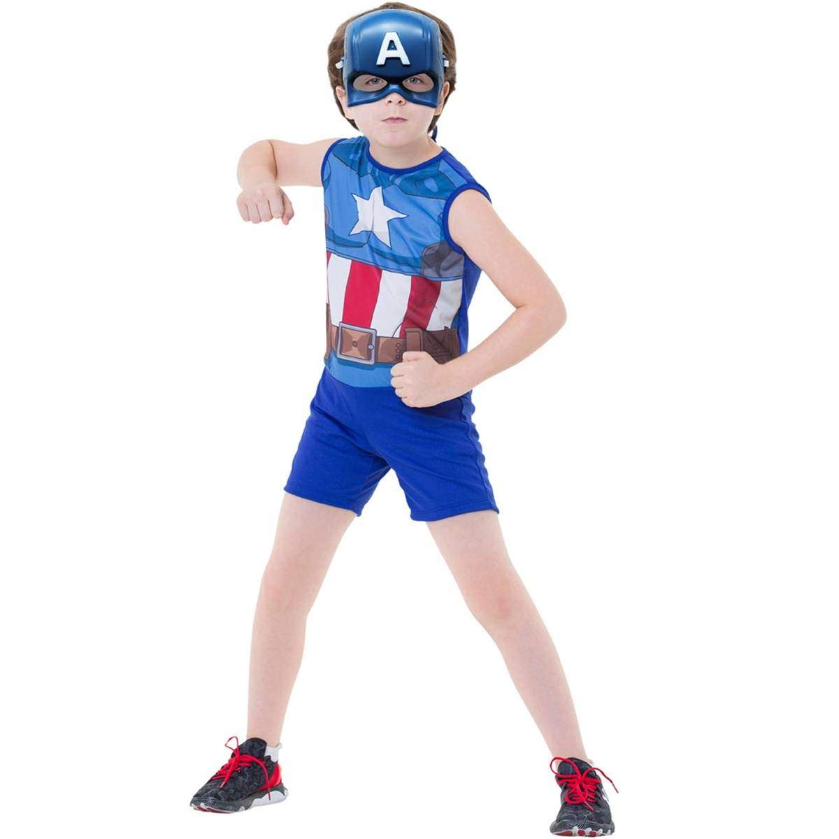 Fantasia Capitão América Avengers Pop