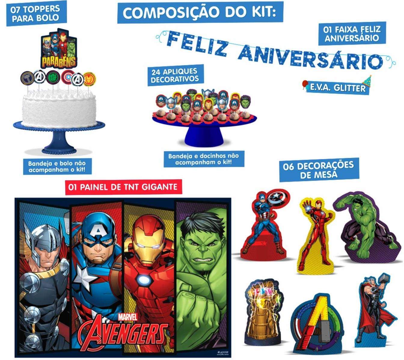Kit Festa dos Vingadores Infantil - Imagem 2