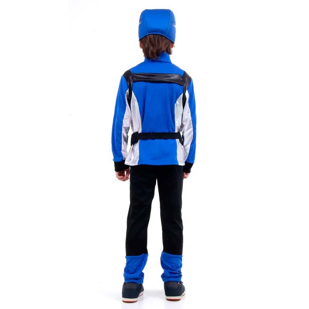 Fantasia Power Rangers Azul Infantil - Imagem 2