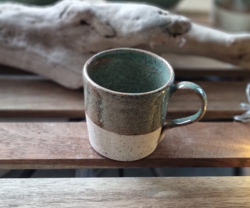 Grøn kop med hank, lavaler, 200 ml