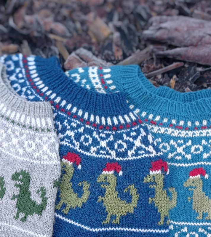 Dino Christmas Sweater - MY SIZE - billede 3