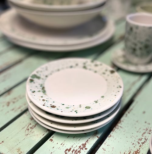 Tallerken 14 ø Herb Garden  fra heidi fournier kunst & keramik 