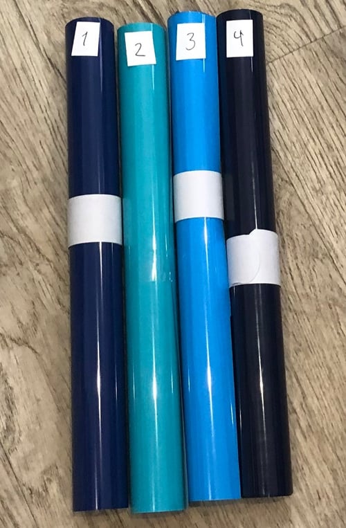 Blå strygevinyl fra Misshusted 