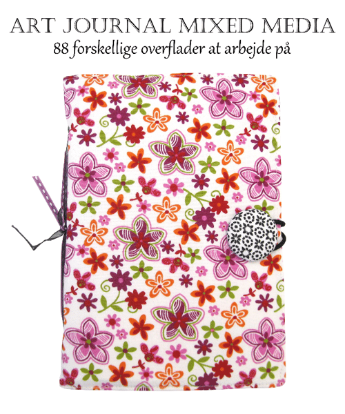 Art Journal - Hvid m/ små blomster fra byglensnov.dk