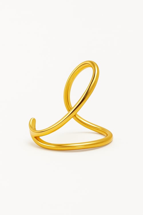 INEL Wave Cuff 18K Gold-Plated Silver fra Inel.dk