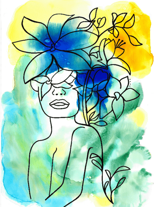 Plakat: Blå Blomst - Produkt nr. P03
