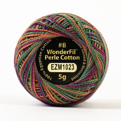 Eleganza 8wt 5-Gram Variegated Perle Bomuld Ball ca.38mtr/rl Farve 1023 fra kastanja.dk