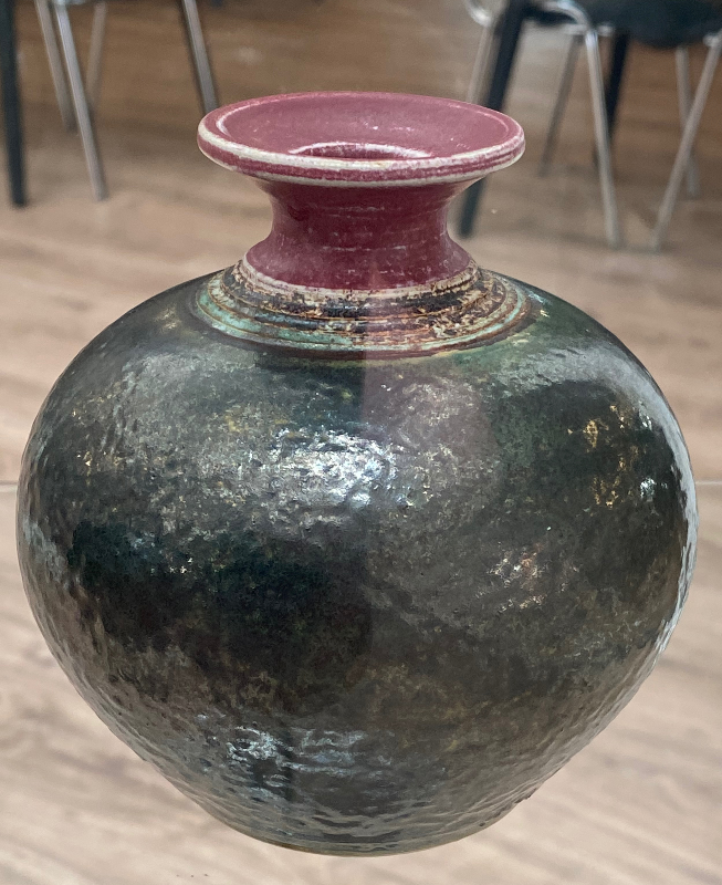 Vase med grøn kobberglasur - billede 1