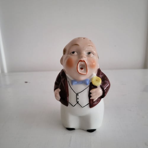  Håndmalet "Vokalist" saltstrøer fra 1940'erne