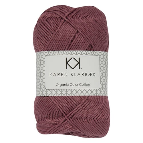 8/4 Plum - KK Organic Color Cotton økologisk bomuldsgarn fra Karen Klarbæk fra kastanja.dk