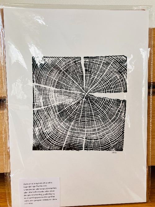 Trætryk - egetræ fra Horsbjerg Skovværk