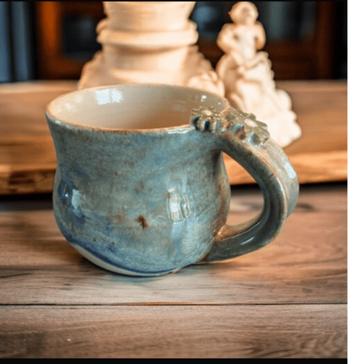 cappuccino kopper med blomst