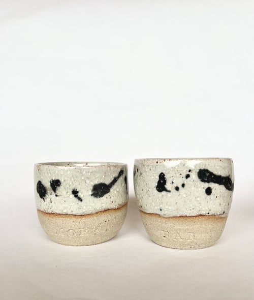 Drejet Kop Sæt - Mor & Far - Beige/Sort