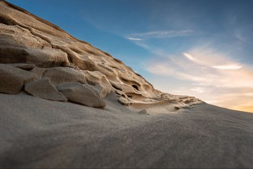  Sand mønstre på Råbjerg mile i Skagen lige efter solnedgang - Produkt nr. 724