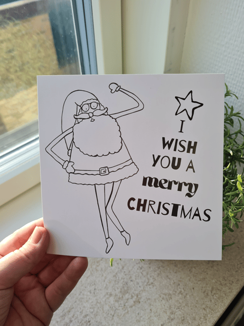 Kort: I wish you a merry christmas fra Farvefidusen