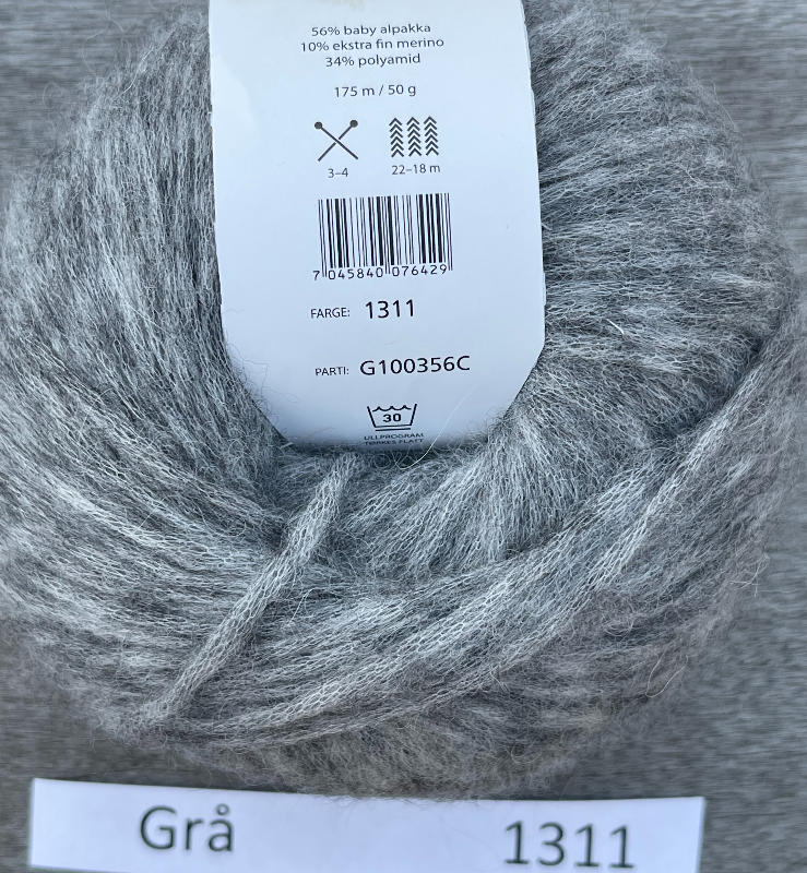 Garn: PUNO PETIT: Blow-garn i Babyalpaca og extra fin merino- 26 smukke farver - nøgler á 50 g - billede 15