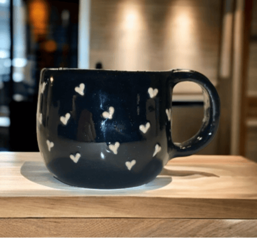 cappuccino kop med hjerter