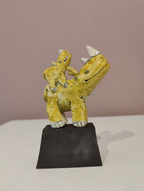 Næsehorn med baby  fra nellygaskin.dk