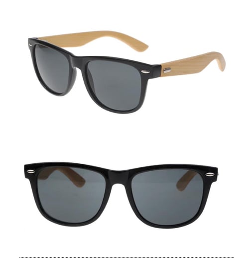 Wayfarer solbrille med bambus fra Wayfarer-Solbriller.dk