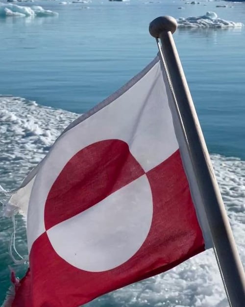 Grønlandsk flag fra Liagri Aps