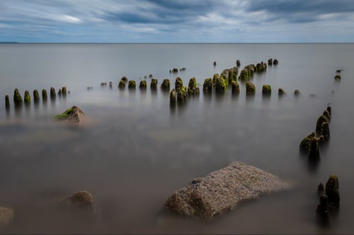 Udsigt fra Pomle Nakke strand en smuk sommerdag fra klee-fotokunst.dk