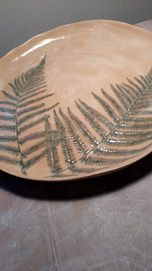 Stort fad i stentøj. Ø 38 cm. fra Giorgio A Mano