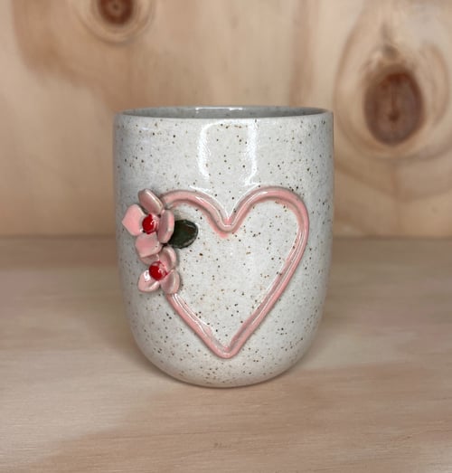 Valentinskop m. lyserødt hjerte