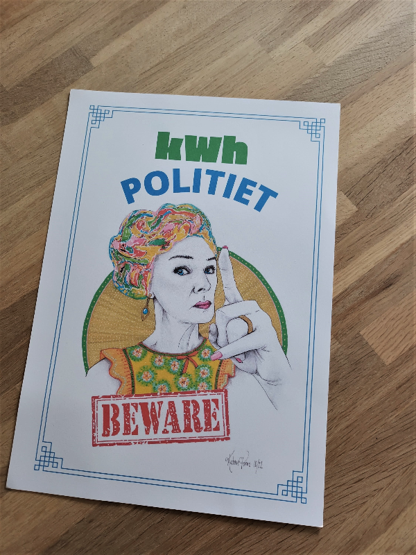 KWh POLITIET (Kunstprint A4) - billede 2