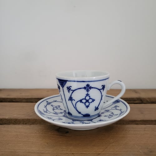 Tysk Musselmalet kaffekop sæt - Elegant vintage