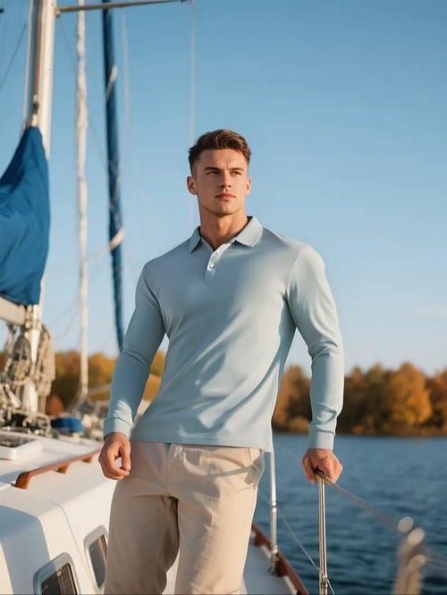 sportspolo langærmet mint fra ARKADIA