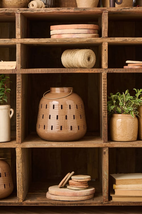 Lygte m/hulmønster og hank  fra Le Garage