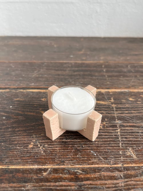 Fyrfadsholder, lyserød fra Weihrauch Keramik