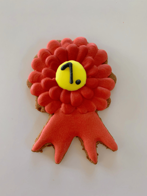 Roset medalje cookie fra Cookie4Horse