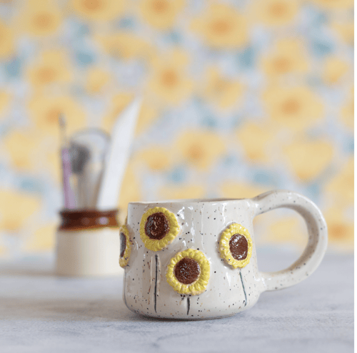 Solsikke kop med hank 2,2 dl. Bestillingsvare