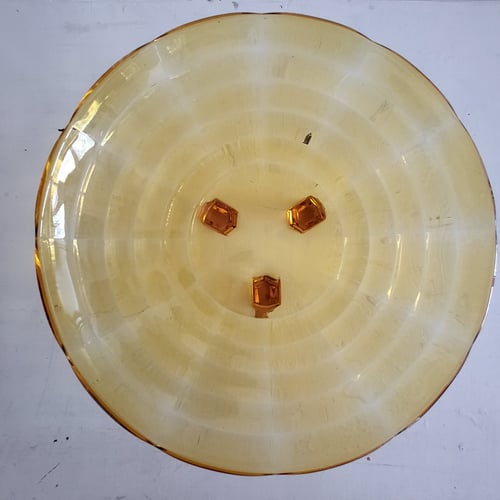 Ravfarvet lagkagefad I glas