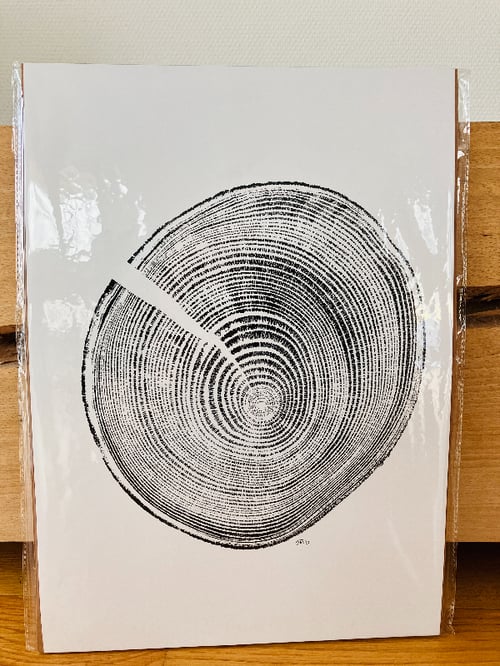 Trætryk - askestub fra Horsbjerg Skovværk